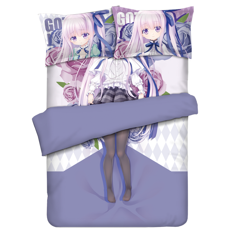 Gotou Jun -Tenshi no 3P Japanese Anime Bed Blanket Duvet Cover with Pillow Covers
